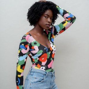 Nooworks Party Print Bodysuit Size L